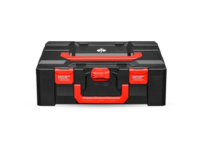 Hoofdaanzicht, Zonder uitrusting, STRAUSSbox 165 large, zwart/rood
