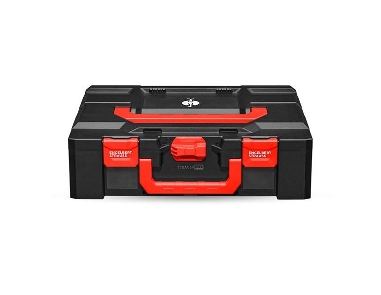 Hoofdaanzicht, Zonder uitrusting, STRAUSSbox 145 large, zwart/rood