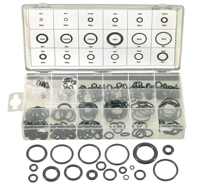 Hoofdaanzicht, Assortiment kleine onderdelen, Assortiment O-ringen
