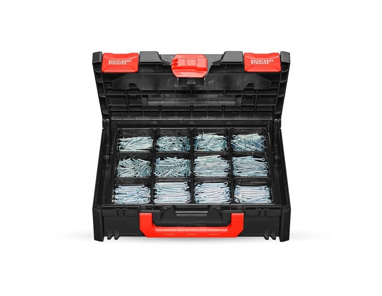 Hoofdaanzicht, Assortiment kleine onderdelen, Assortiment splitpennen DIN 94 in STRAUSSbox