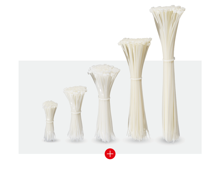 Hoofdaanzicht, Actie-sets, Set kabelbinders, 500 Stuks, natuur