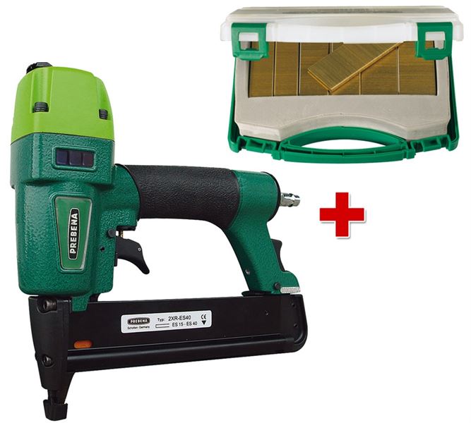 Hoofdaanzicht, Gereedschap, Pneumatisch spijkerp. 2XR-ES40 + Spijker-assort.ES