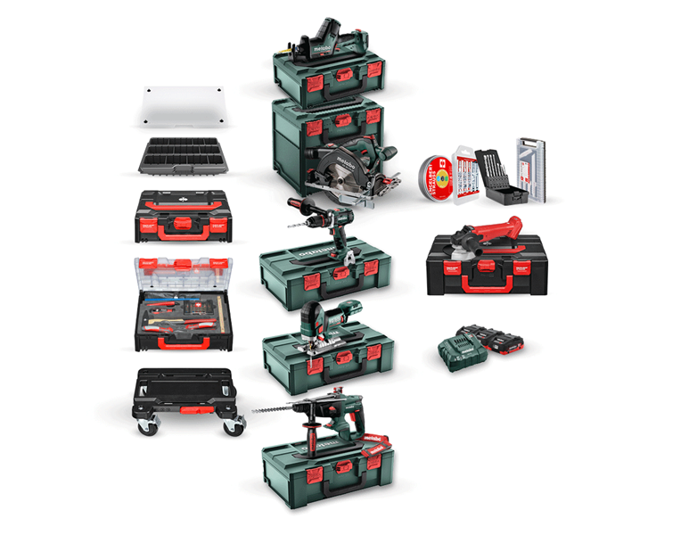 Hoofdaanzicht, Koopjes, Metabo 18,0V combipack XV 3x 4,0 Ah LiHD+lader