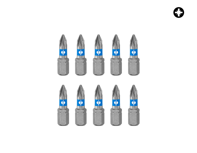Hoofdaanzicht, Nieuwe, Torsie-bits Color, verpakking van 10, PZ