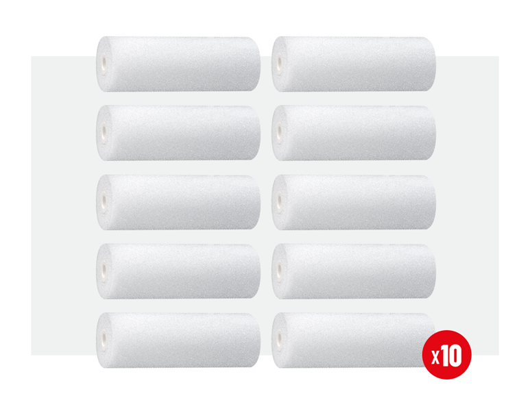 Hoofdaanzicht, Kwasten | Rollen, SET: 10x10 Schuimstof reserveroller