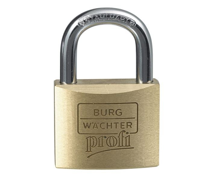 Hoofdaanzicht, Kleine onderdelen, Burg-Wächter messing hangsloten 116 Profi