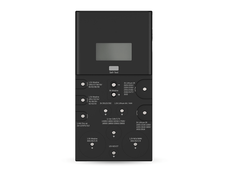 Hoofdaanzicht, Meettechniek, Batterijtester LCD