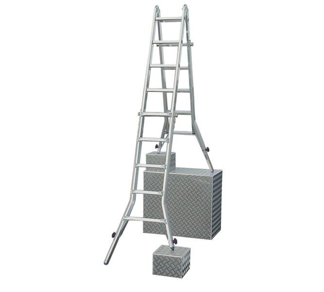 Hoofdaanzicht, Ladders, KRAUSE STABILO telescopische vouwladder (Alu)