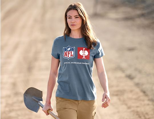 Aanzicht 1, NFL T-Shirt cotton, ladies, oxideblauw