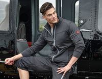 Aanzicht, Softshell­jack e.s.​motion 2020, antraciet/signaaloranje