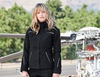 Aanzicht, Softshell­jack e.s.​motion 2020, dames, zwart/zeegroen