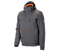 Hoofdaanzicht, Winter­ softshell­jack e.s.​motion 2020, heren, antraciet/signaaloranje