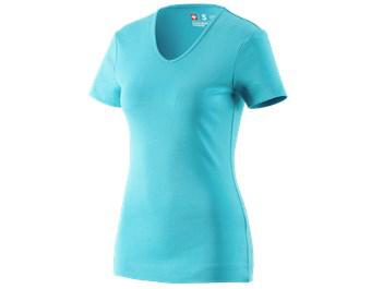 e.s. T-Shirt cotton V-Neck, dames