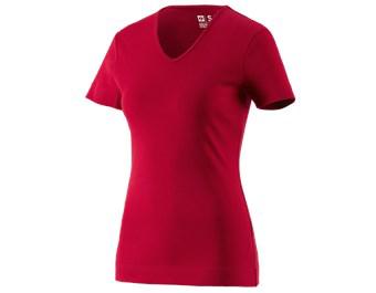 e.s. T-Shirt cotton V-Neck, dames