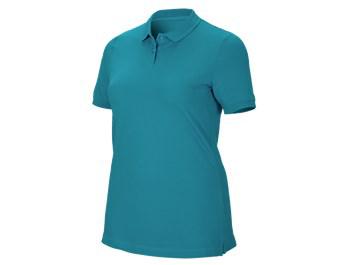 e.s. Pique-Polo cotton stretch, dames, plus fit