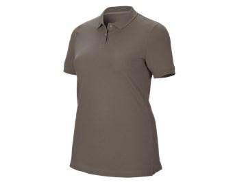 e.s. Pique-Polo cotton stretch, dames, plus fit
