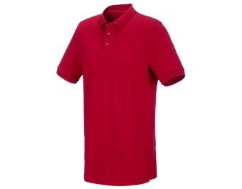 e.s. Piqué-Polo cotton stretch, long fit