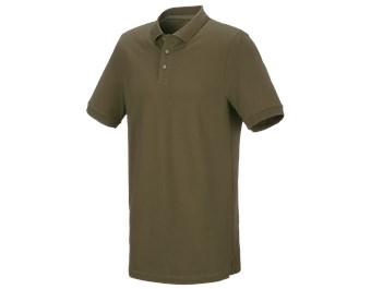 e.s. Piqué-Polo cotton stretch, long fit