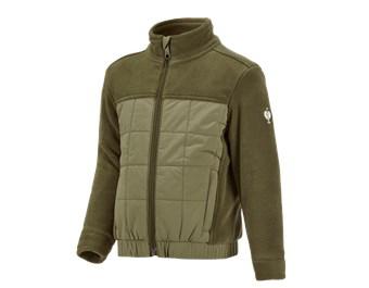 Hybride fleecejack e.s.concrete, kinderen