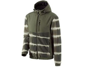 Hybride capuchonfleecejack tie-dye e.s.motion ten