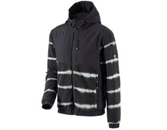 Hybride capuchonfleecejack tie-dye e.s.motion ten