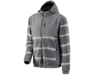 Hybride capuchonfleecejack tie-dye e.s.motion ten