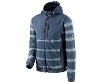 Hybride capuchonfleecejack tie-dye e.s.motion ten