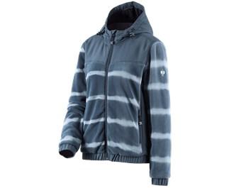 Hyb. capuchonfleecejack tie-dye e.s.motion ten,da.