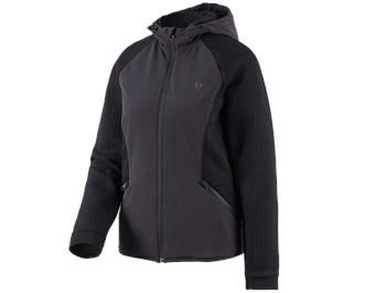 Hybride gebreide jack met capuchon e.s.trail,dames
