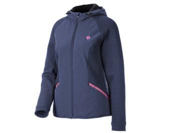 Hybride gebreide jack met capuchon e.s.trail,dames