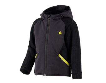Hybride gebreide jack met capuchon e.s.trail,kind.