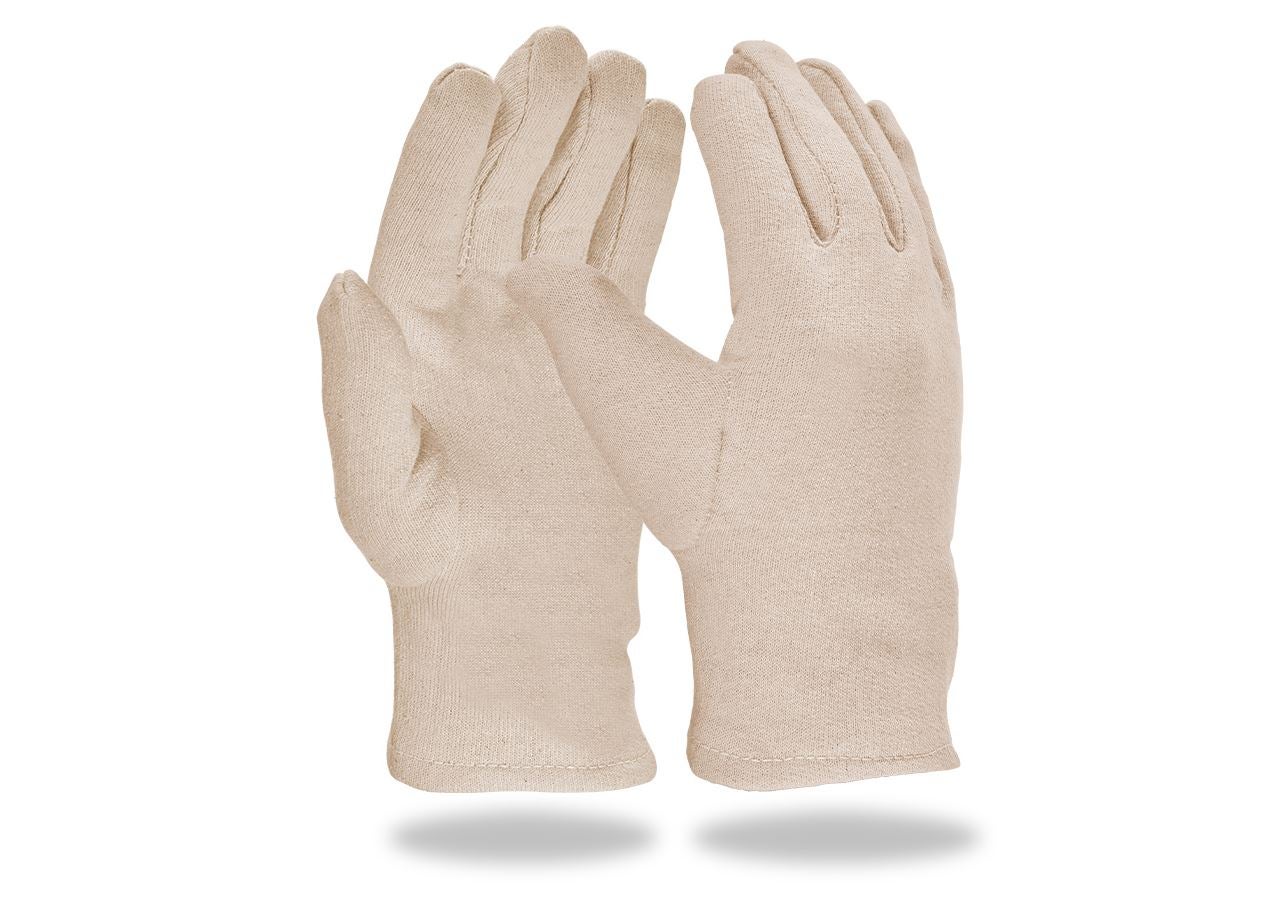 Textiel: Tricot handschoenen, zwaar, per 12 + wit