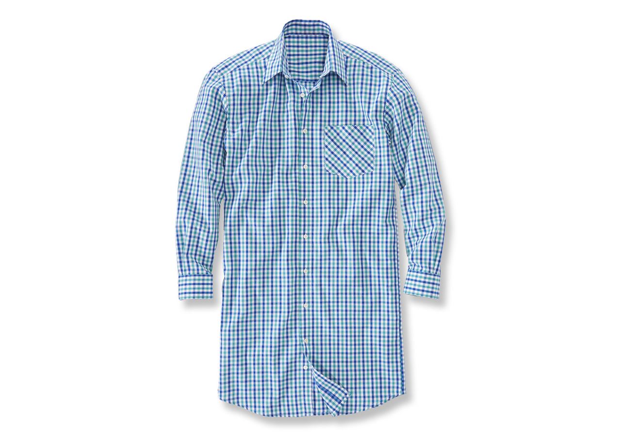 Bovenkleding: Overhemd, lange mouw Hamburg, extra lang + korenblauw/lagune/wit
