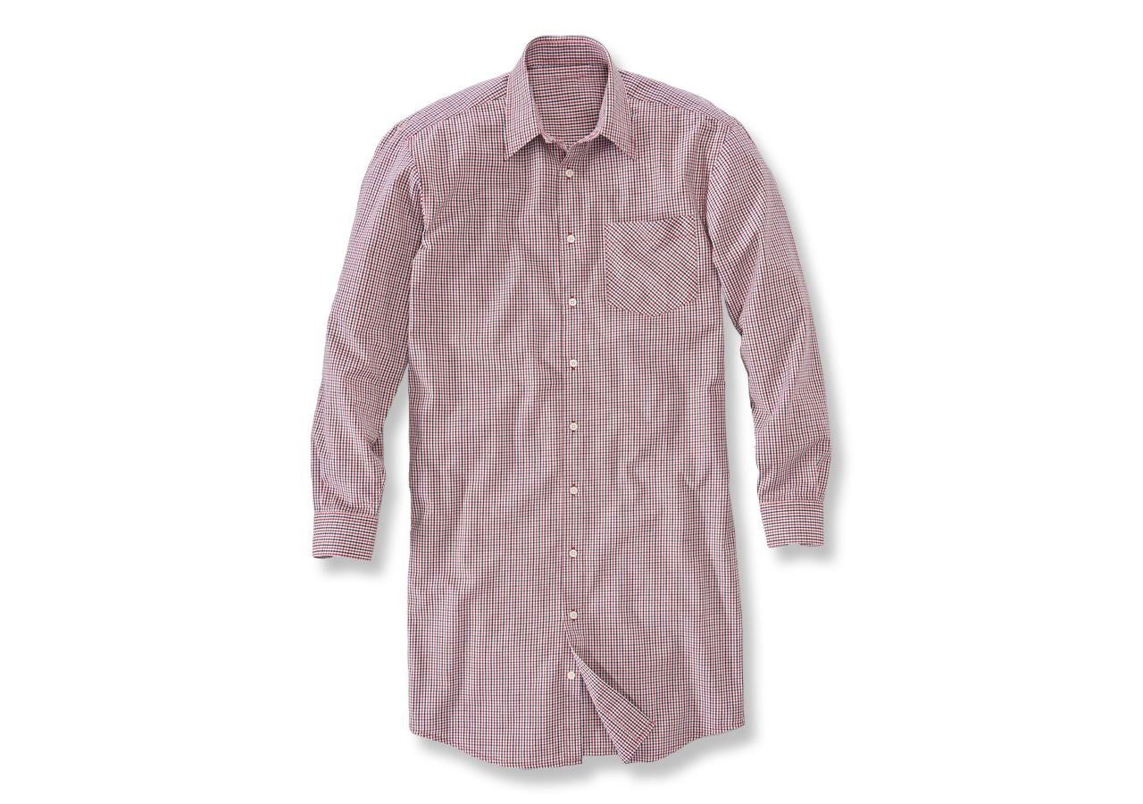 Bovenkleding: Overhemd, lange mouw Hamburg, extra lang + rood/zwart/wit
