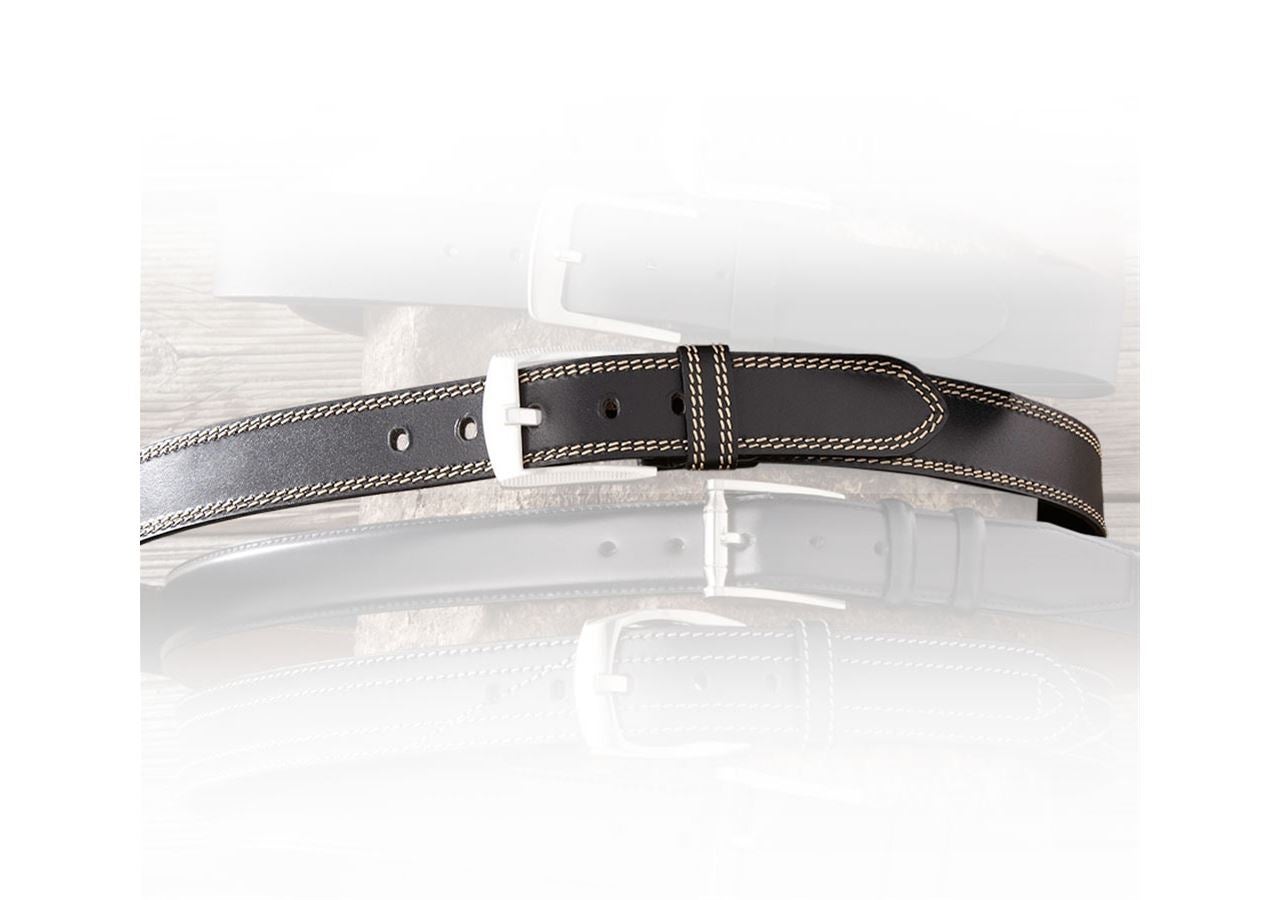 Accessoires: Leren riem Brody + zwart