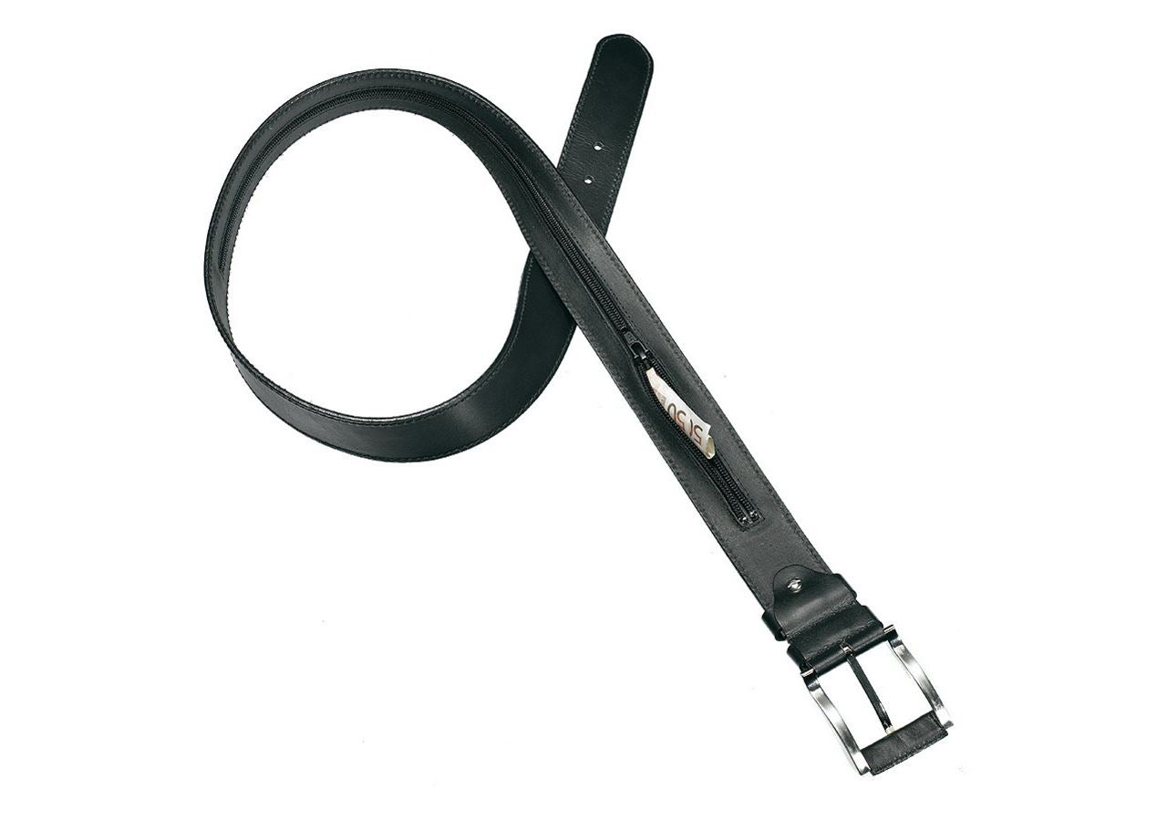 Accessoires: Leren riem Jackson + zwart