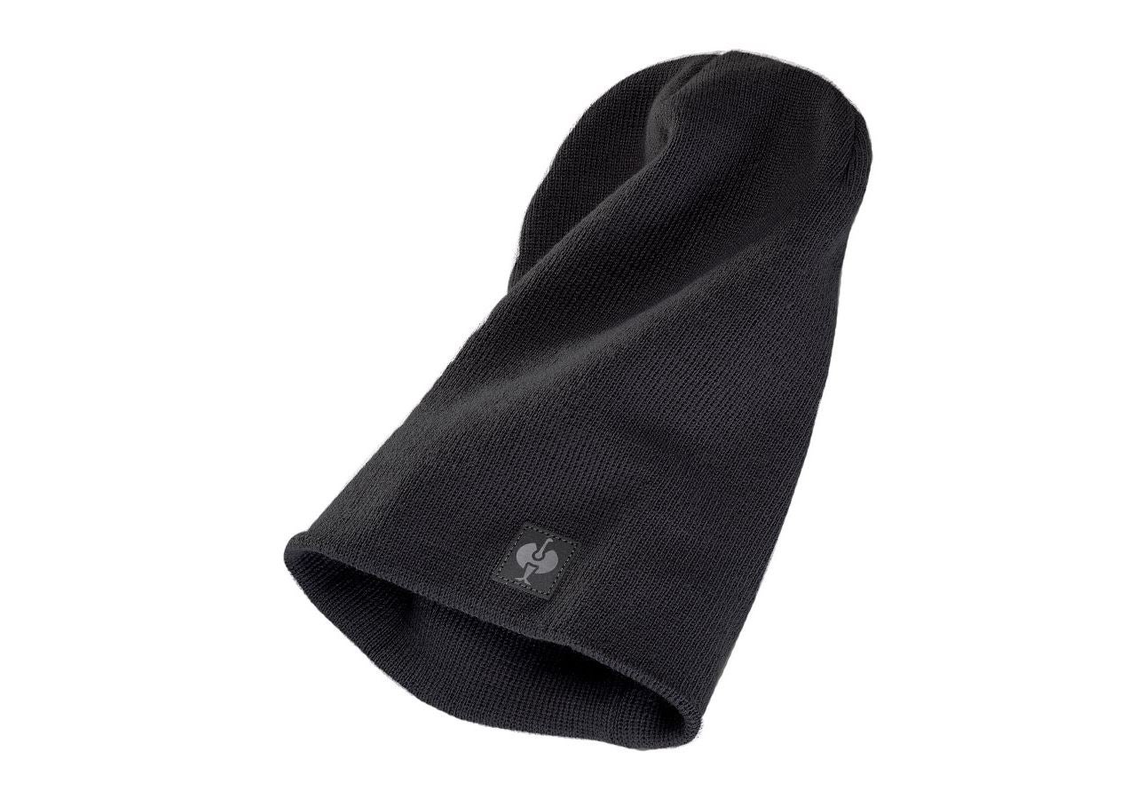 Accessoires: Gebreide muts e.s.motion ten, kinderen + oxidezwart