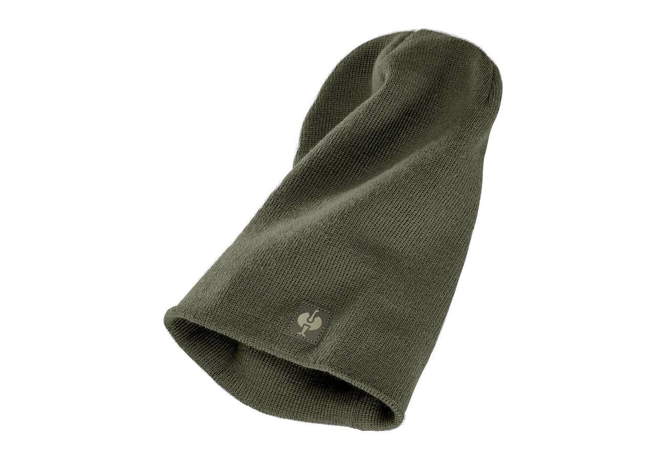 Accessoires: Gebreide muts e.s.motion ten, kinderen + camouflagegroen