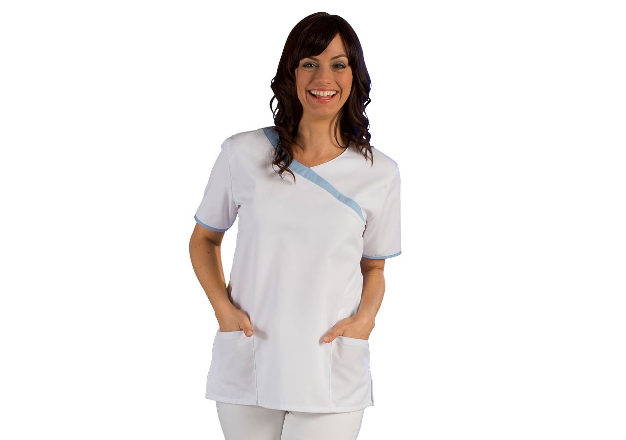 Bovenkleding: Hes zonder sluiting Maren + wit/lichtblauw
