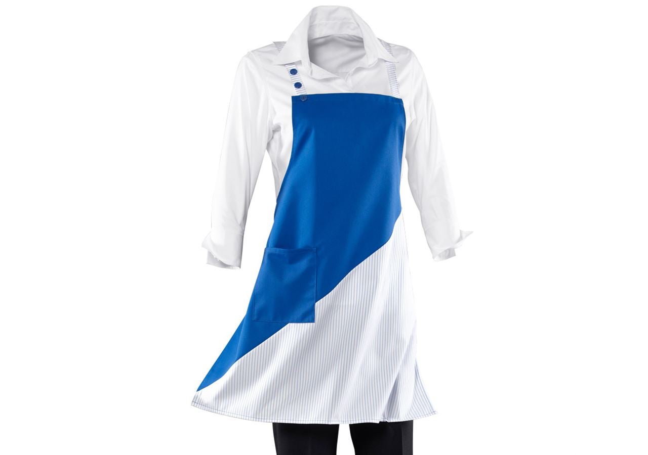 Schorten: Halterschort Wels + korenblauw/wit