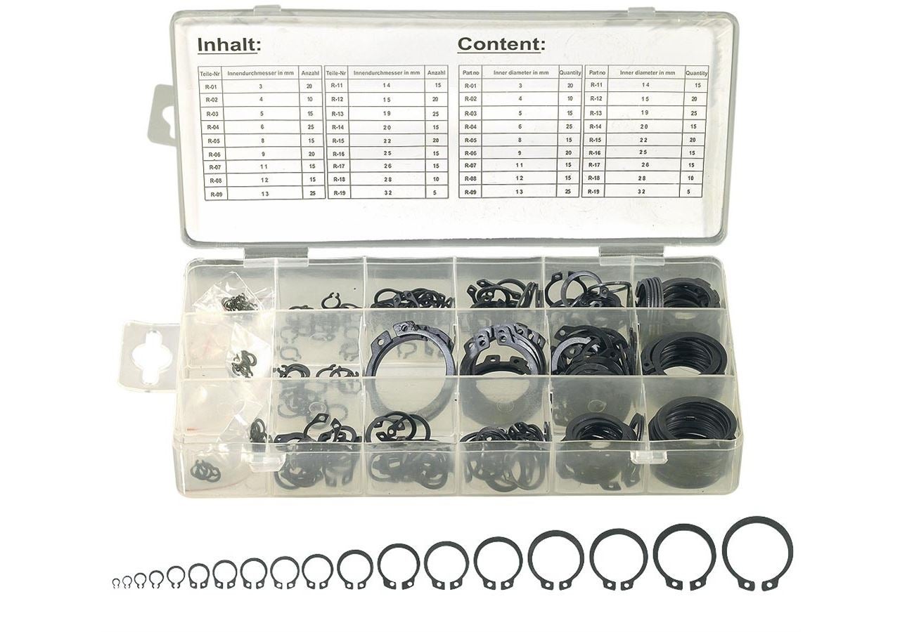 Assortiment kleine onderdelen: Assortiment Seegerringen