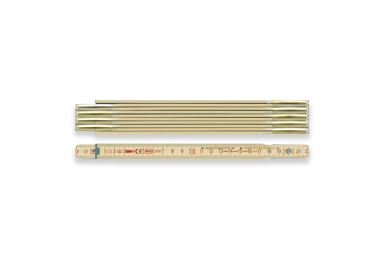 Meetinstrumenten: BMI Houten duimstok Classic + natuur