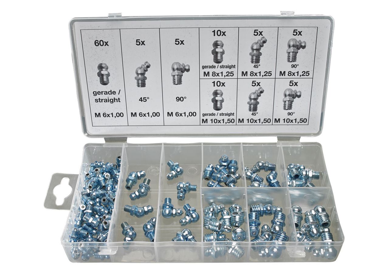 Assortiment kleine onderdelen: Smeernippels-Assortiment, 110-delig