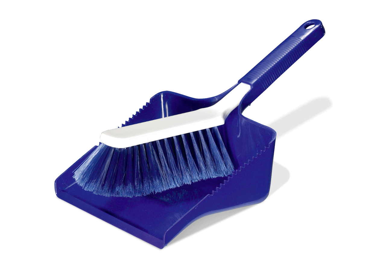 Bezems | Borstels | Schrobbers: Stoffer en blik + blauw