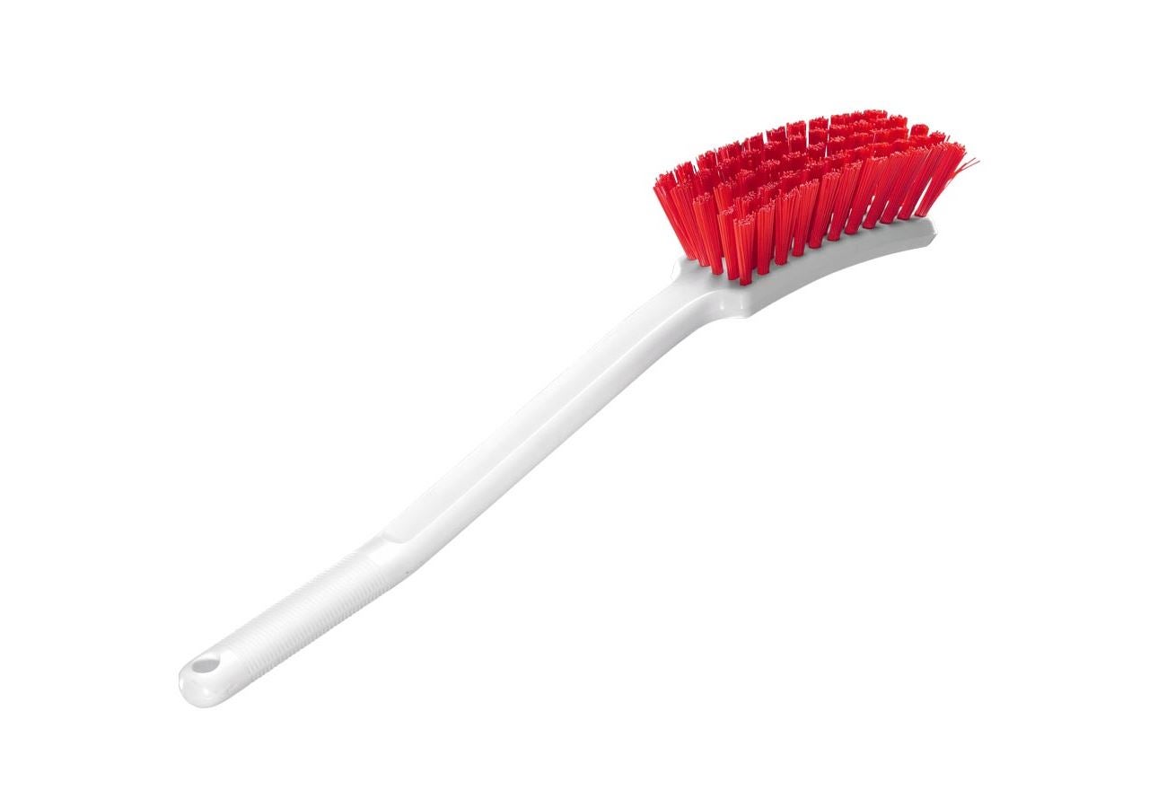 Bezems | Borstels | Schrobbers: Steelborstel, lang + rood