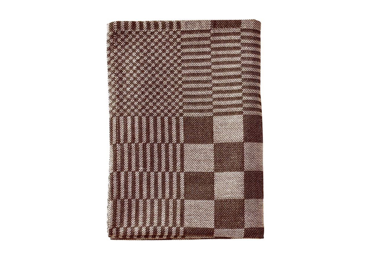 Doeken: e.s. Theedoeken solid, per 3 + Koffiebruin