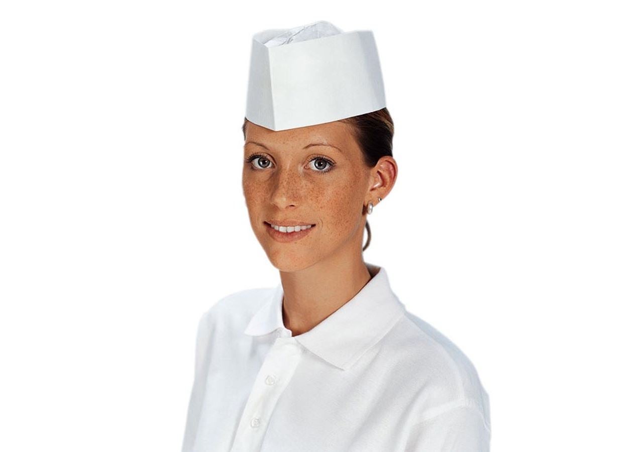 Wegwerpkleding: Hoedje van papier + wit