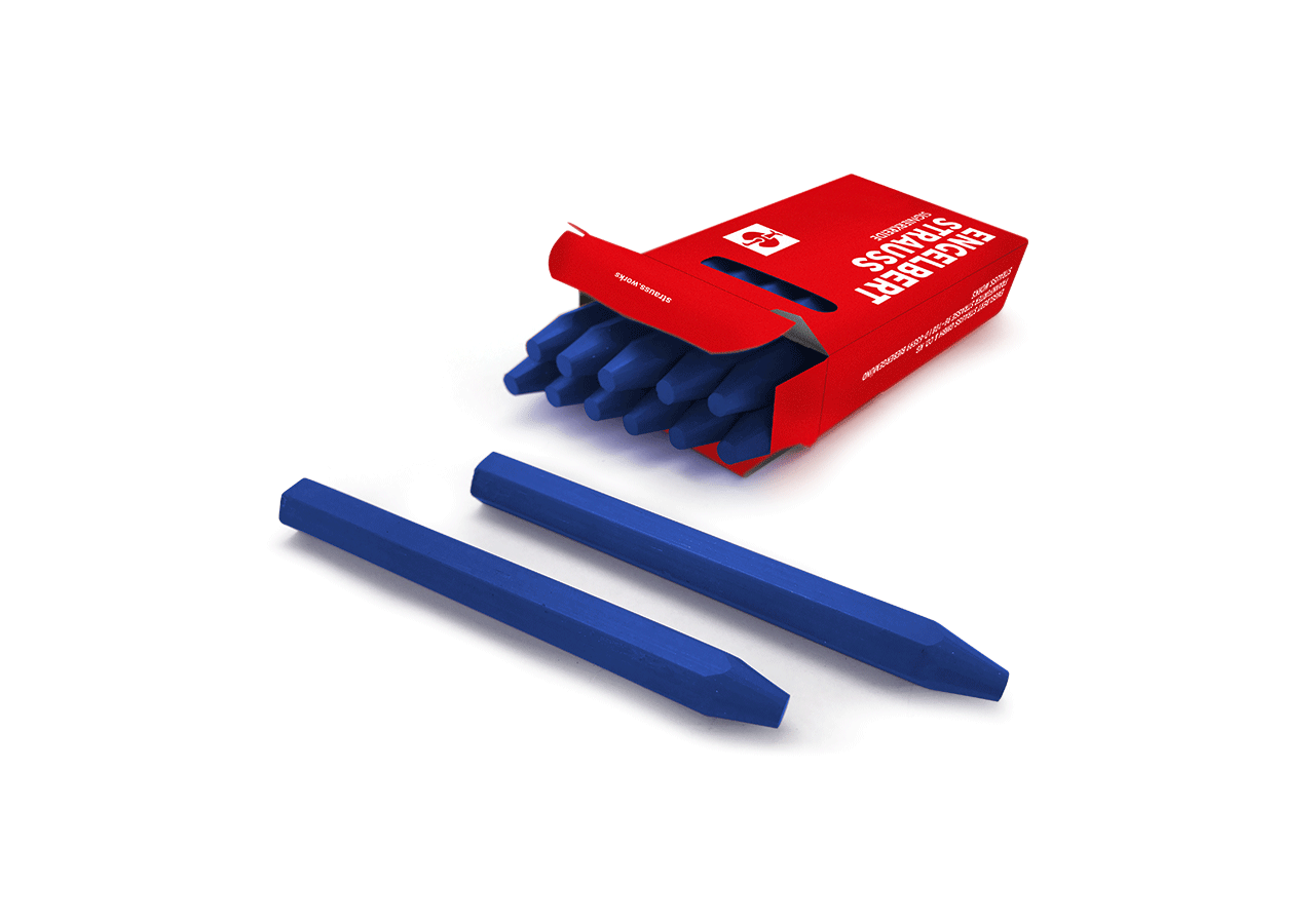 Markeergereedschappen: Olie-tekenkrijt, pak van 12 + blauw