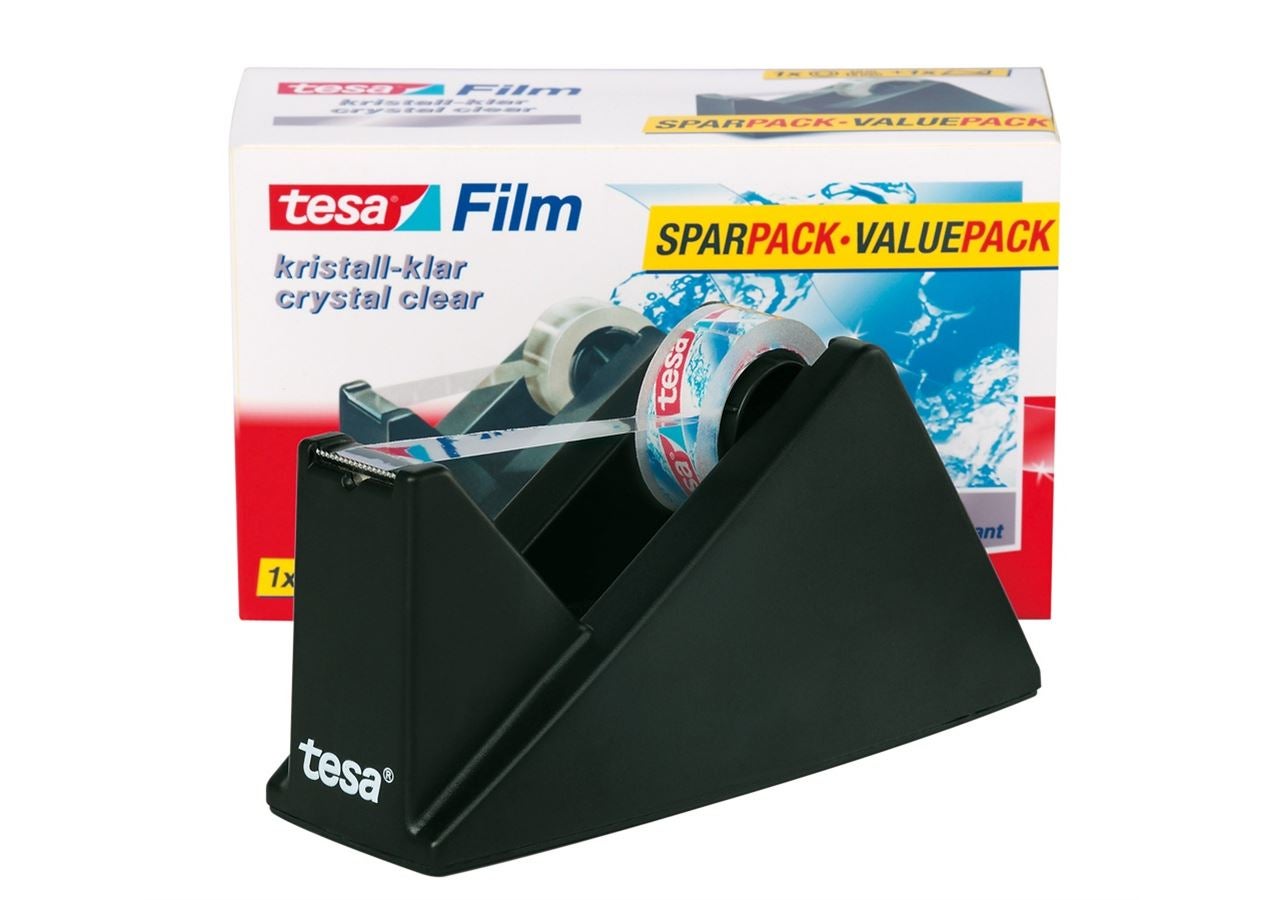 Bureautoebehoren: tesa voordelige set: tafeldispenser+1 rol tesafilm
