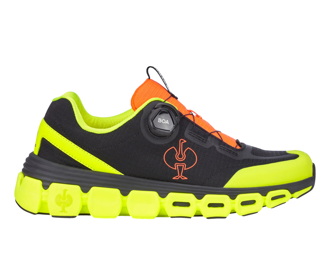O1: O1 Werkschoenen e.s. Rexburg low + zwart/signaalgeel